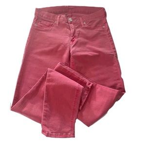 Hudson Nico Mid Rise Super Skinny Soft Stretch Jeans in Cherry • Size 27